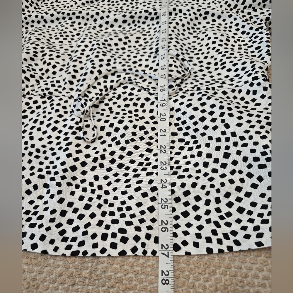 Alfani womens coral tides shirt linen blend white black Size Xl - Picture 11 of 12